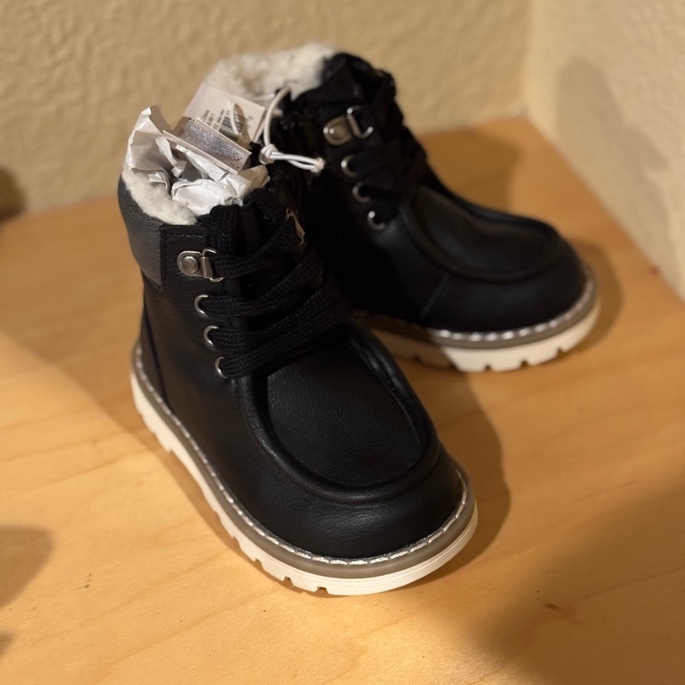 Kids Black Winter Boots